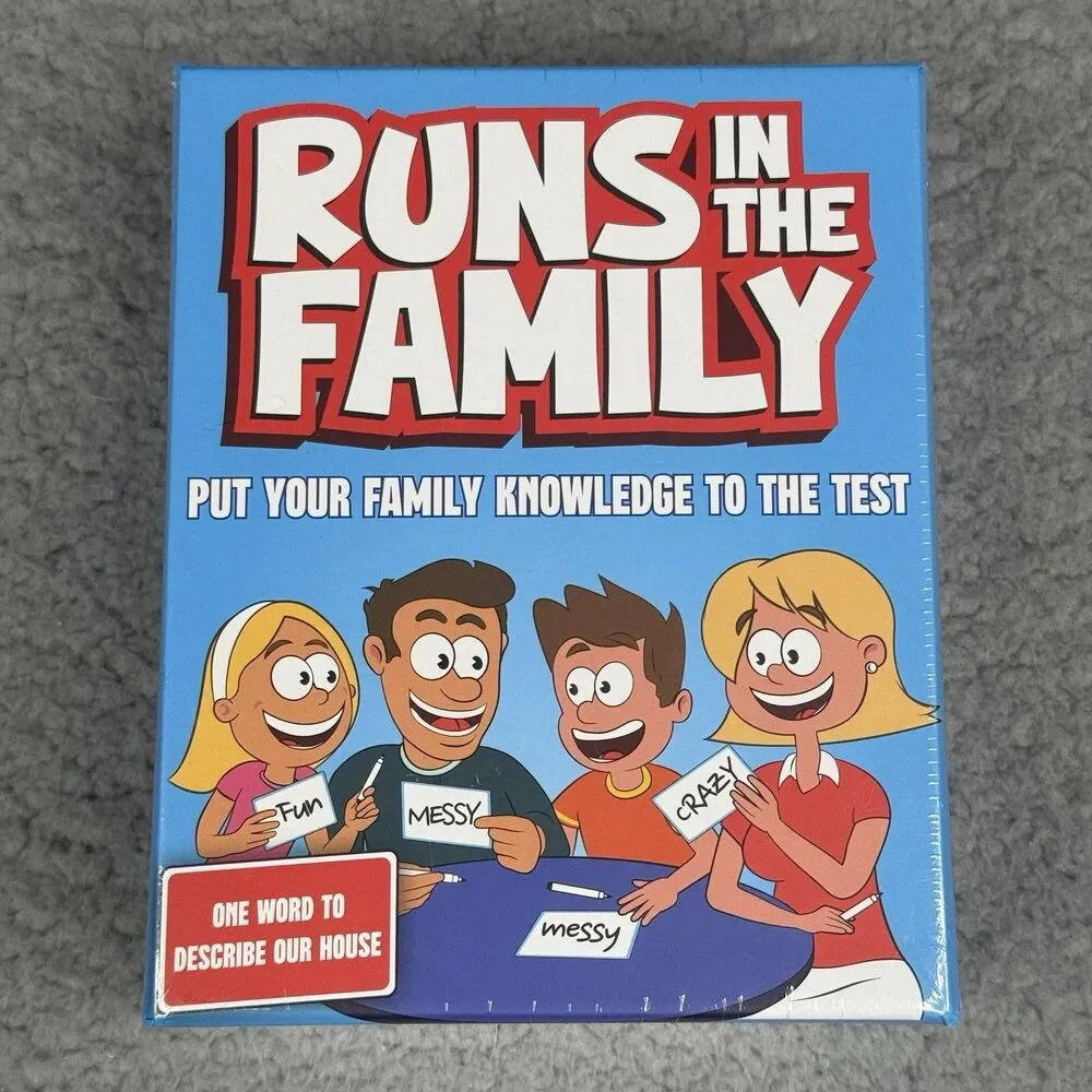 Runs In The Family Board‎ Game New Sealed Family Night Party Ages 8+ 3+ Players